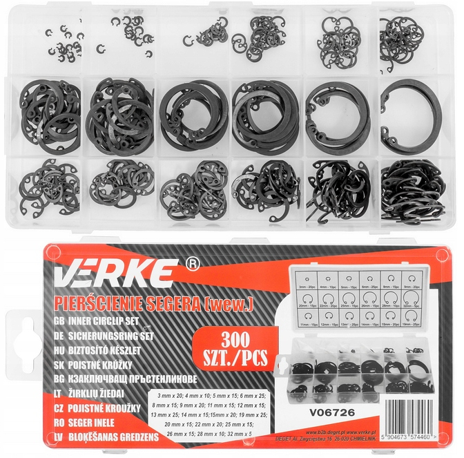 Trusa set sigurante inele alezaj Seger 300 piese (V06726) [12]