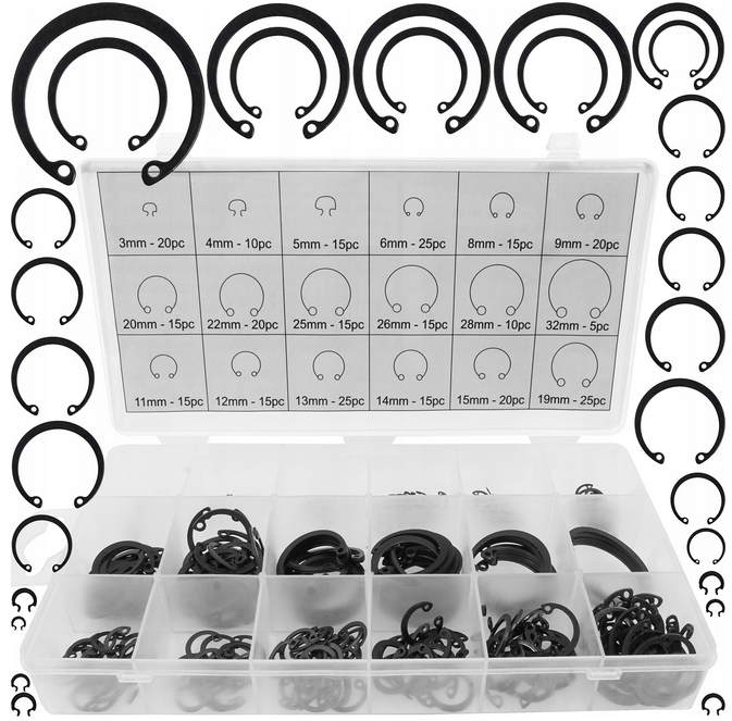 Trusa set sigurante inele alezaj Seger 300 piese (V06726) [1]