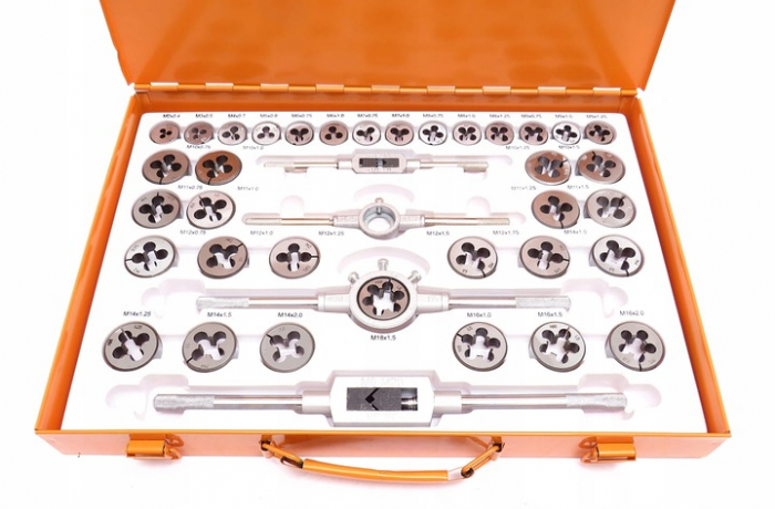 Trusa set tarozi si filiere 110 piese M2 - M14 M16 M18 (M55876) [2]