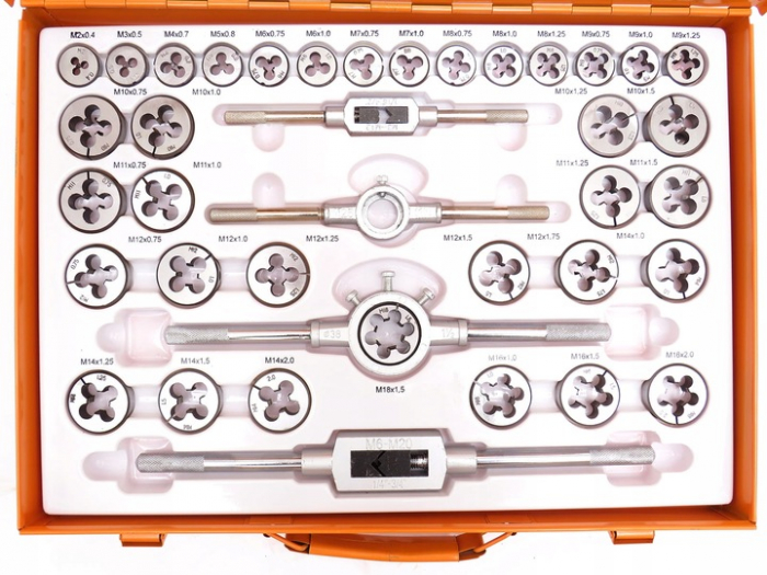 Trusa set tarozi si filiere 110 piese M2 - M14 M16 M18 (M55876) [3]