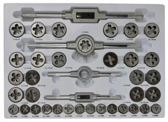 Trusa set tarozi si filiere 110 piese M2 - M14 M16 M18 (S10290) [6]
