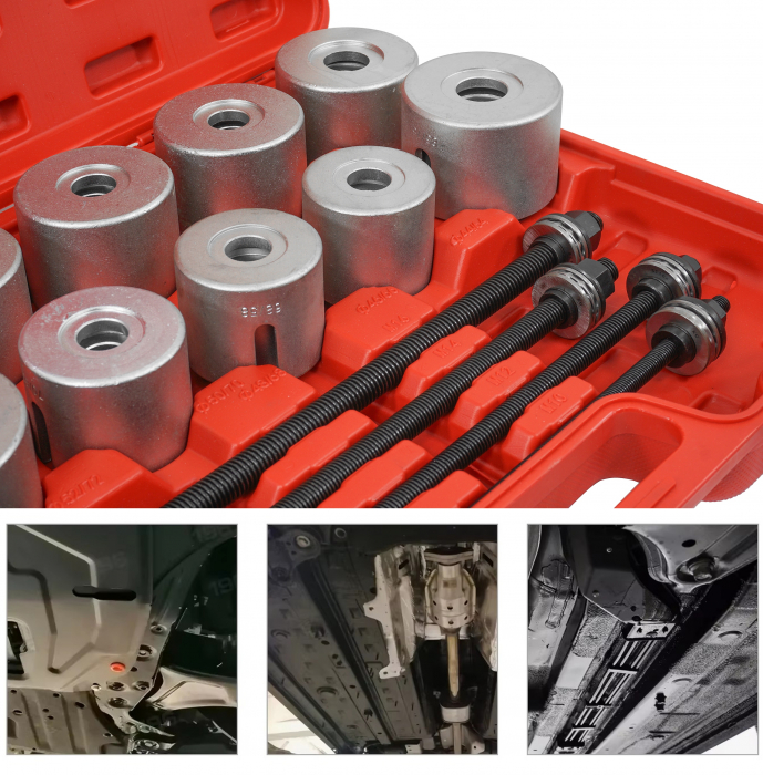 Trusa universala presa extras montat demontat bucse bucsi rulmenti suspensie 27 piese (V86222) [11]