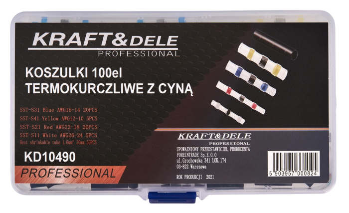 Tuburi termocontractabile cu inel de fludor set 100 buc (KD10490) [15]