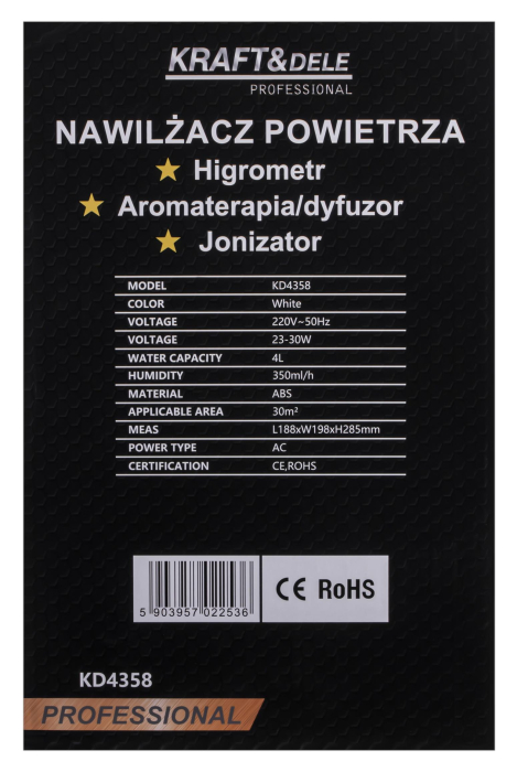 Umidificator de aer 3 in 1, rezervor 4 L, ionizator si difuzor de arome (KD4358) [10]
