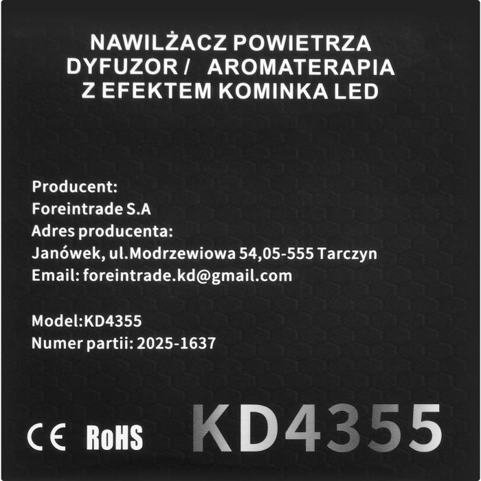 Umidificator ionizator aer LED efect semineu aromaterapie RGB telecomanda USB-C 150ml (KD4355) [12]