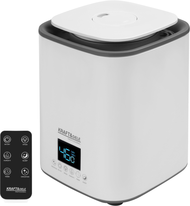 Umidificator ultrasunete 3.1L 30W telecomanda ionizare aromaterapie higrometru LED (KD4356) [7]