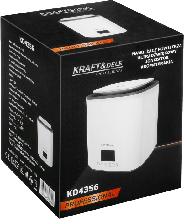 Umidificator ultrasunete 3.1L 30W telecomanda ionizare aromaterapie higrometru LED (KD4356) [10]