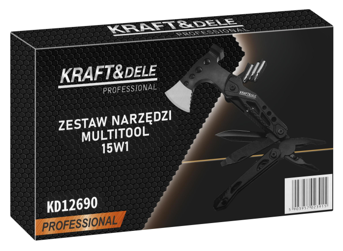 Unealta multifunctionala 15 in 1, cu cleste, topor si ciocan (KD12690) [15]