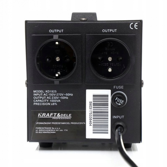 Stabilizator automat de tensiune AVR curent retea 220 230V 1000VA (KD1925) [9]