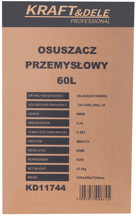 Dezumidificator industrial 60 L 900 W (KD11744) [11]