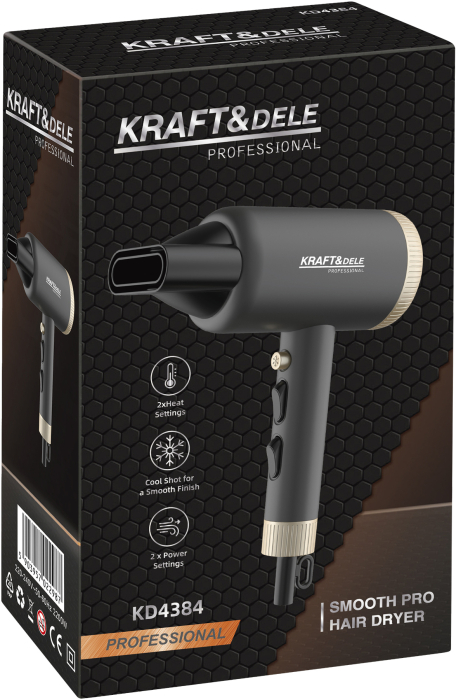Uscator par 2200W afisaj LED 2 viteze 3 temperaturi aer rece concentrator ergonomic  (KD4384) [14]