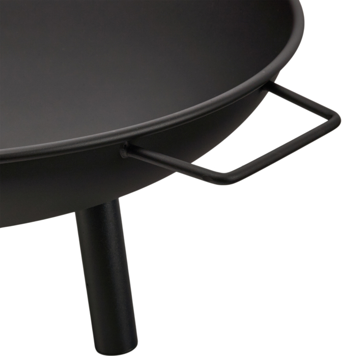 Vatra foc gradina 58cm otel picioare stabile manere transport pentru foc de tabara si gratar (KD4184) [7]