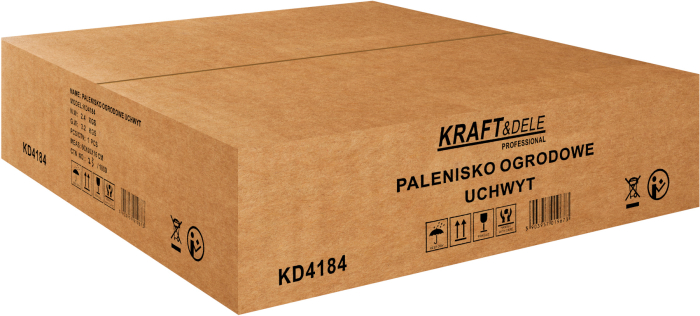 Vatra foc gradina 58cm otel picioare stabile manere transport pentru foc de tabara si gratar (KD4184) [11]