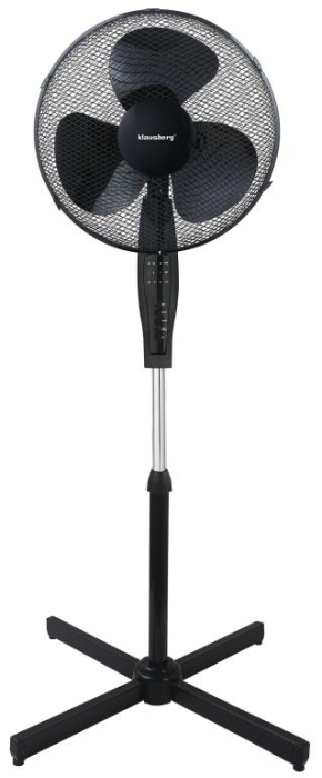 Ventilator cu picior si telecomanda temporizator, 41cm, 50W, 3 viteze negru (KB-7885) [13]