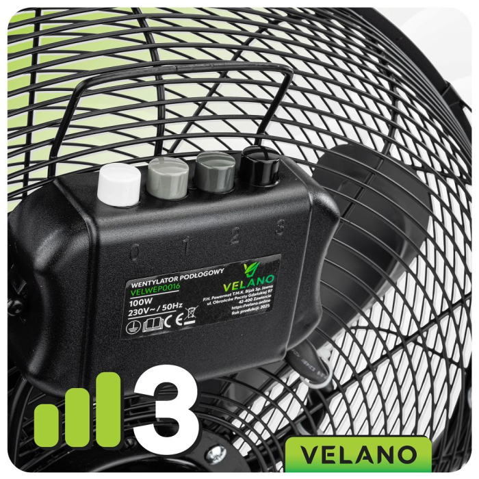 Ventilator industrial de podea 100W 45cm (VELWEP0016) [11]