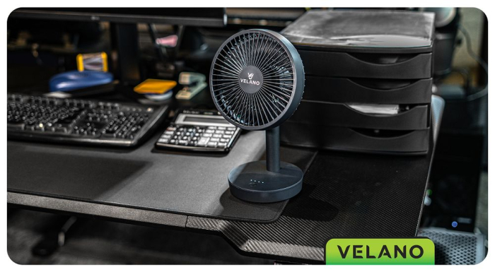 Ventilator portabil cu acumulator 4000mAh autonomie 20h USB-C (VELWEBS0018) [18]