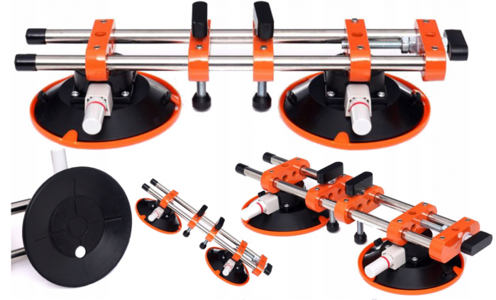 Ventuza dubla profesionala reglabila montat placi sticla parbrize 150mm (KD10739) [1]
