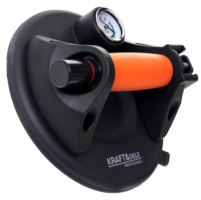 Ventuza profesionala cu pompa vacuum, 190 kg, diametru 200 mm (KD10738) [9]