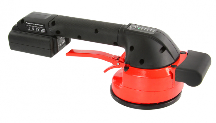 Ventuza vibranta electrica 120mm pe baterie 2x18V 2ah vibrator aliliere nivelare placi ceramice (M66050) [2]
