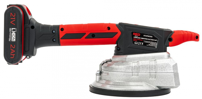 Ventuza vibranta electrica 150mm pe baterie 2x21V 2ah vibrator aliliere nivelare placi ceramice (RTAPW0155) [4]
