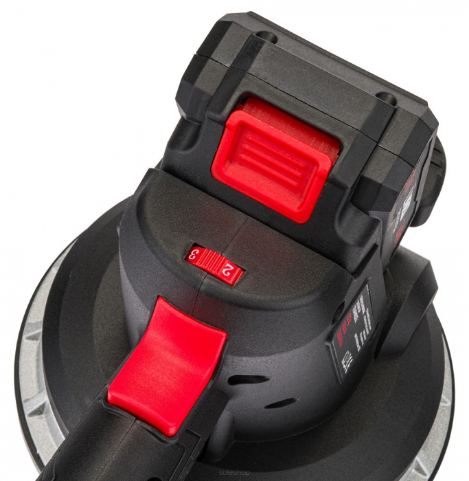 Ventuza vibranta electrica 180mm pe baterie 2x21V 2ah vibrator aliliere nivelare placi (RTAPW0053) [8]