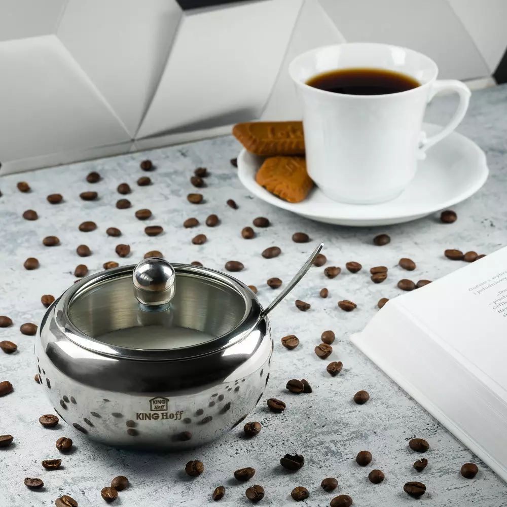 Zaharnita din otel inoxidabil cu lingura 460ml (KH-3725) [3]