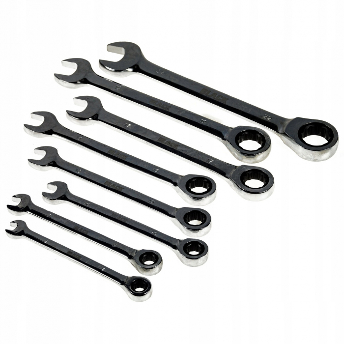 Set 8 chei combinate cu clichet 8-22mm 8bucati piese Chrome-Vanadium Cr-V (16207) [3]