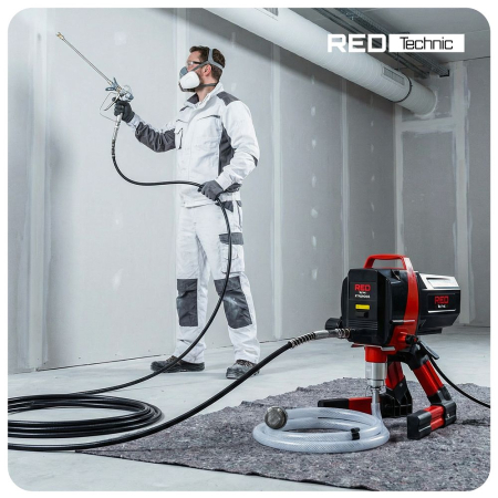 Unitate vopsire airless 1200W, 230 bar, 1.7 l/min, furtun 10m, duze 515 517 619 (RTPDM0166) [30]