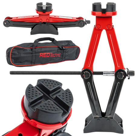 Altele - Cric mecanic tip foarfeca 2.5T, 115-420mm, cu cheie si capete 21/23mm, pentru autoturisme (RTPTR0151)