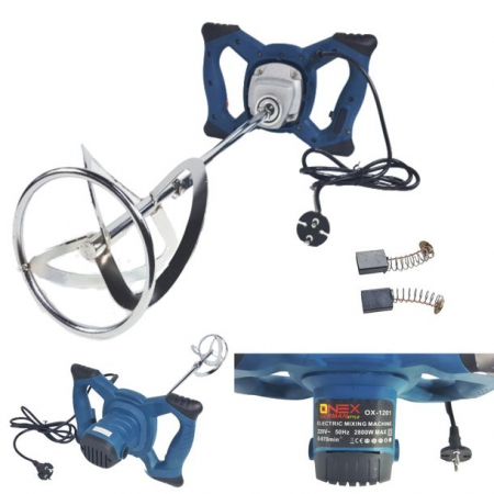 Scule electrice - Malaxor, mixer 2800W, masina amestecat, amestecator mortar, vopsea (OX-1201)