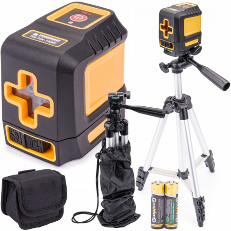 Nivela laser rotativ incrucisat 15m cu trepied si carcasa (PM0778) [0]