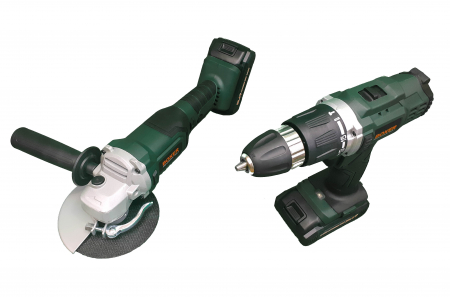 Masina aparat gaurit, insurubat, autofiletanta + flex  polizor unghiular polidisc acumulator 20.4V cu 2 baterii 3ah (SR-016) [5]