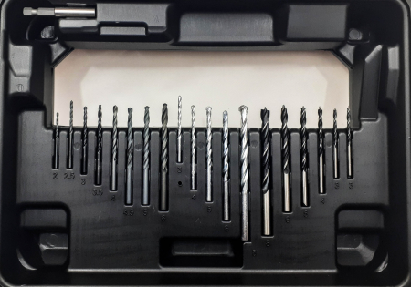 Masina, Aparat de gaurit, insurubat, Bormasina, Autofiletanta 24V 2 baterii + 72 accesorii (SR-004) [7]