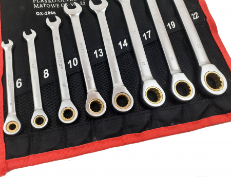 Set trusa 8 chei cu clichet 6-22mm 8bucati piese (OX-2066) [1]