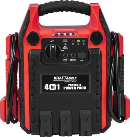 Starter auto 4 in 1 cu compresor si lanterna LED, 1200A, acumulator 22Ah, 12V (KD5346) [1]