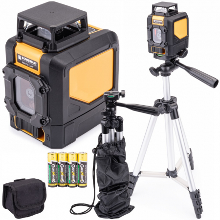 Nivela Laser - Nivela laser 360grade rotativ incrucisat 50m cu trepied si carcasa (PM0779)