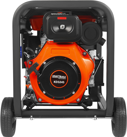 Generator diesel trifazat 8kW, 230V/400V, pornire electrica, cadru metalic cu roti (KD3245) [7]