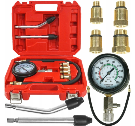 Altele - Tester compresie motor benzina cu manometru, pentru diagnostic cilindri auto (V86253)