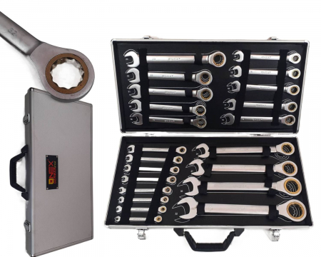 Trusa set chei combinate cu clichet 6-32mm 22piese (OX-2068) [0]