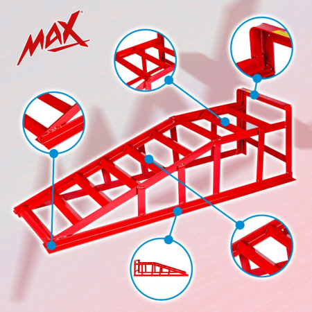 Set 2 rampe rampi auto 2T 2000kg de acces pliabile din otel per set mobile 2851 (MXRN2851) [2]