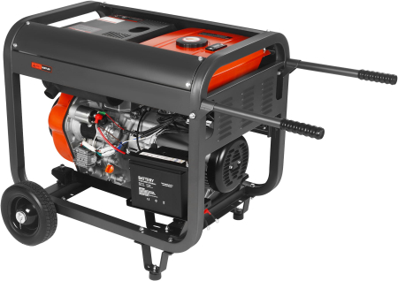 Generator diesel trifazat 8kW, 230V/400V, pornire electrica, cadru metalic cu roti (KD3245) [14]
