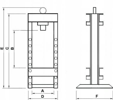 Presa hidraulica 10Tone rulmenti stand podea (B3602) [5]
