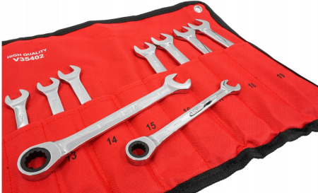 Set chei fixe 8-19 mm, 12 piese, chei deschise duble pentru mecanica si service (V35402) [13]