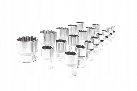 Trusa chei tubulare 8-32mm universale 19piese cu colturi stelat patrat hexagonal (30333) [2]