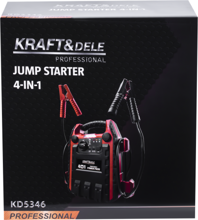 Starter auto 4 in 1 cu compresor si lanterna LED, 1200A, acumulator 22Ah, 12V (KD5346) [7]