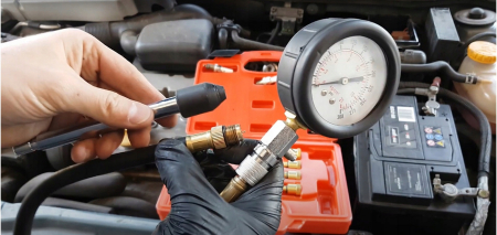 Tester compresie motor benzina cu manometru, pentru diagnostic cilindri auto (V86253) [12]