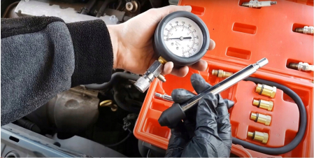 Tester compresie motor benzina cu manometru, pentru diagnostic cilindri auto (V86253) [4]