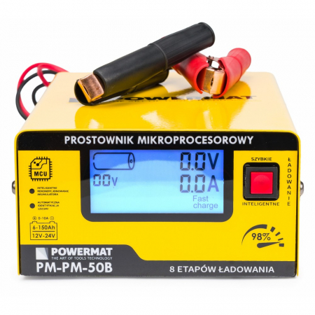 Redresoare/robot pornire - Redresor, incarcator baterie cu microprocesor 12V 24V 10A 6-150Ah (PM0713)