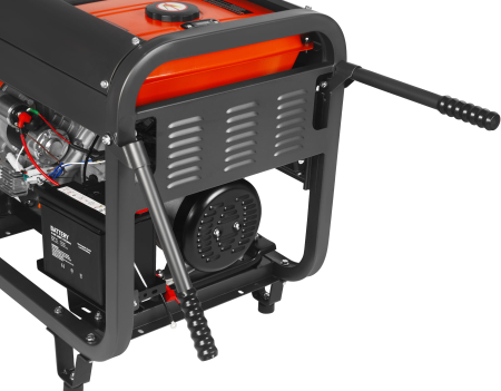 Generator diesel trifazat 8kW, 230V/400V, pornire electrica, cadru metalic cu roti (KD3245) [27]