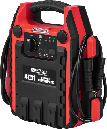 Starter auto 4 in 1 cu compresor si lanterna LED, 1200A, acumulator 22Ah, 12V (KD5346) [2]
